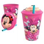 Copo 3D com palhinha Minnie 430ml